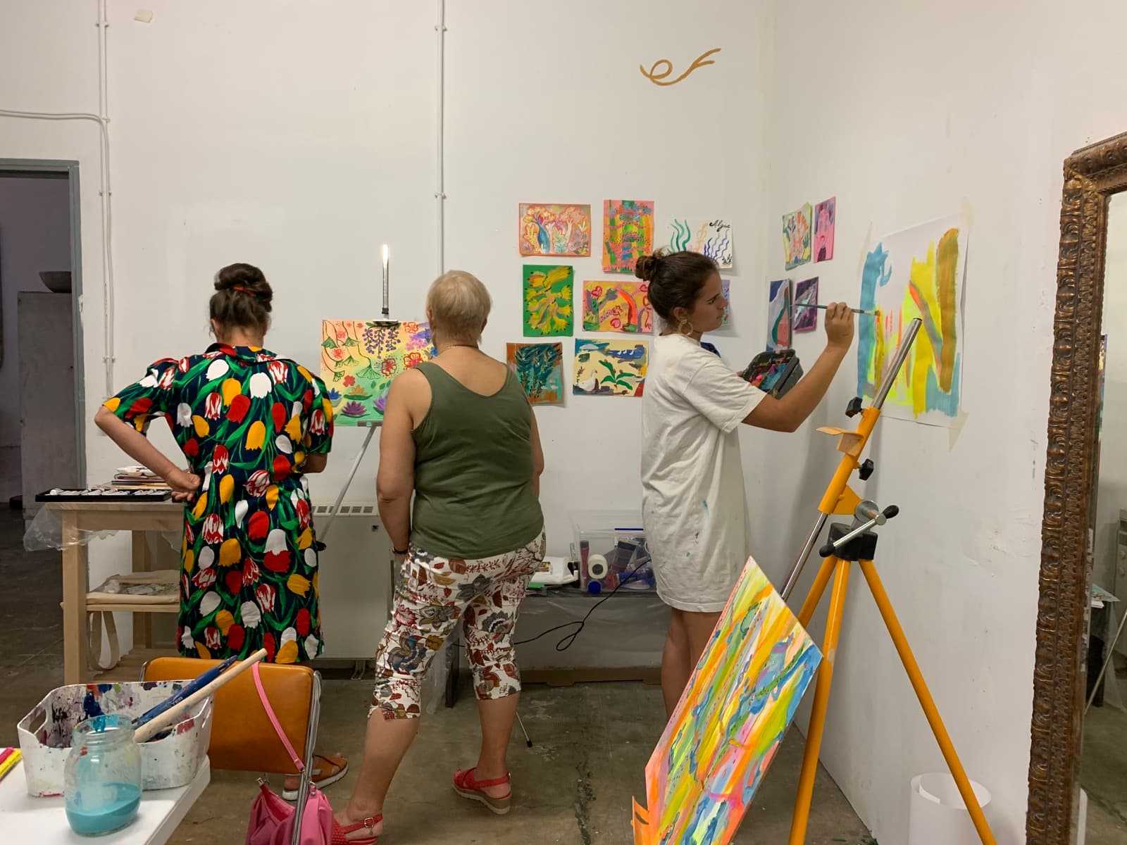 Proceso de trabajo durante Pintar para ver