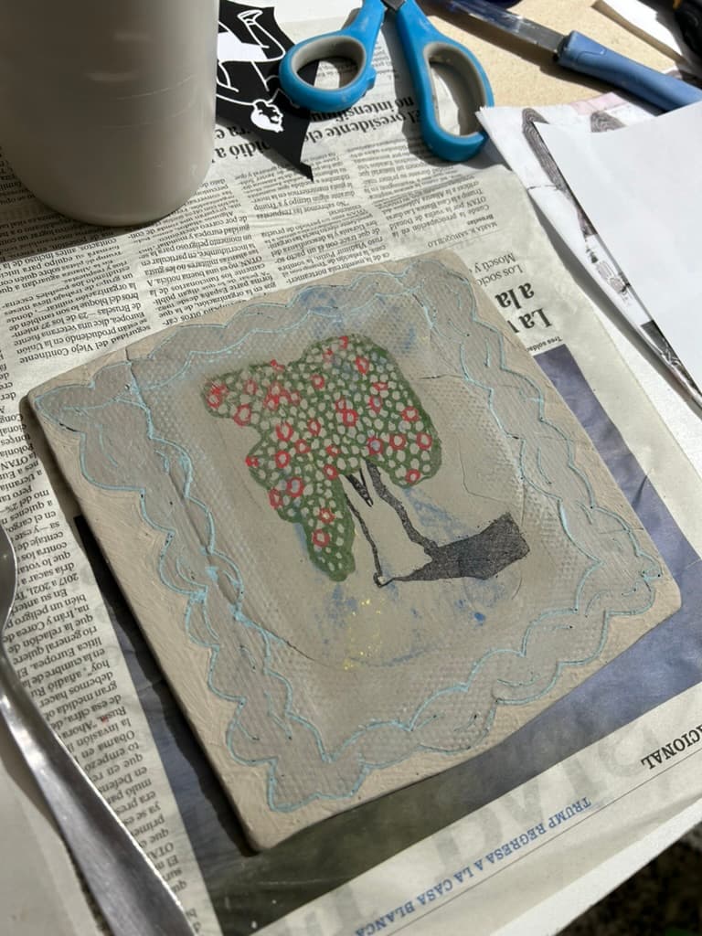 Proceso de Experimentación pictórica sobre cerámica