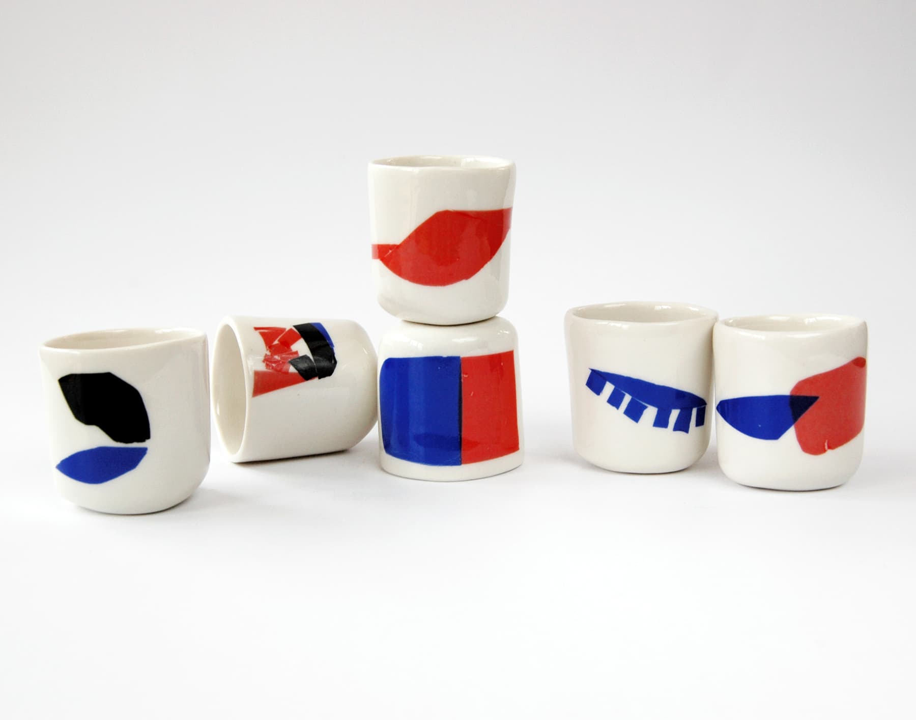 Vasos de porcelana, obra de Ana Cano Brookbank
