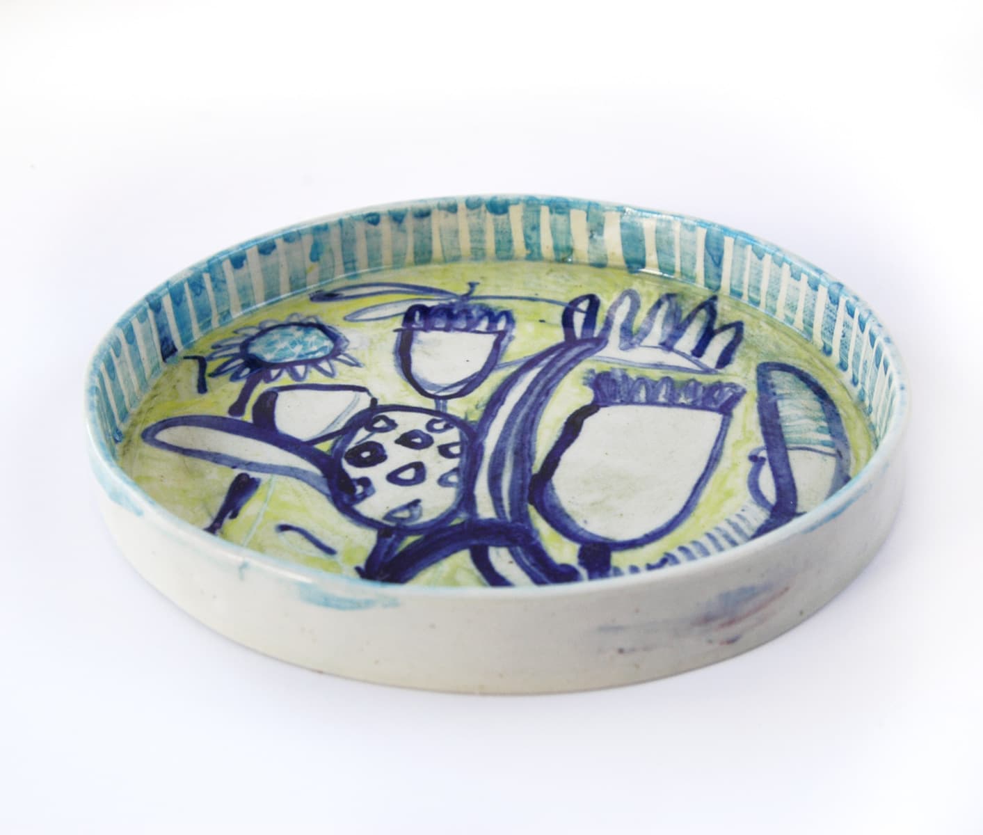 Plato de gres, obra de Ana Cano Brookbank