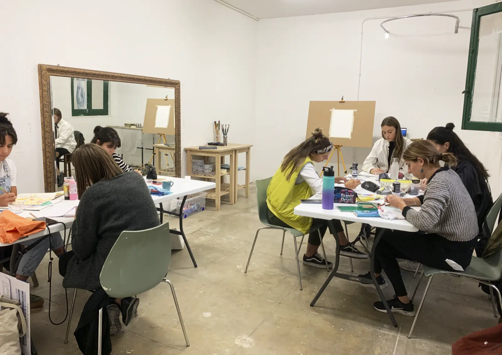 Proceso de trabajo durante Paisajes oníricos
